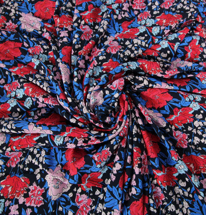 Tissu crêpe viscose imprimé fleuri | Bennytex | Mondial Tissus | Cousette | Tissus de rêve | Tissus.net