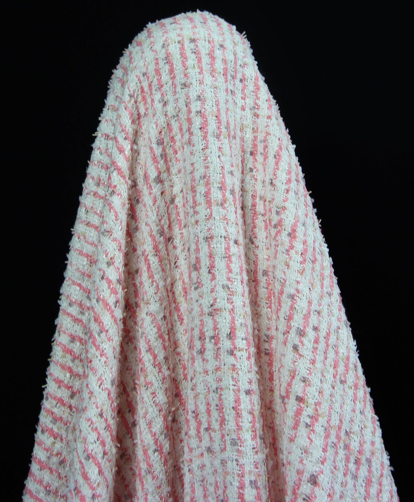 Tissu tweed coton - rayures blanches et roses | Bennytex | Mondial Tissus | Cousette | Tissus de rêve | Tissus.net