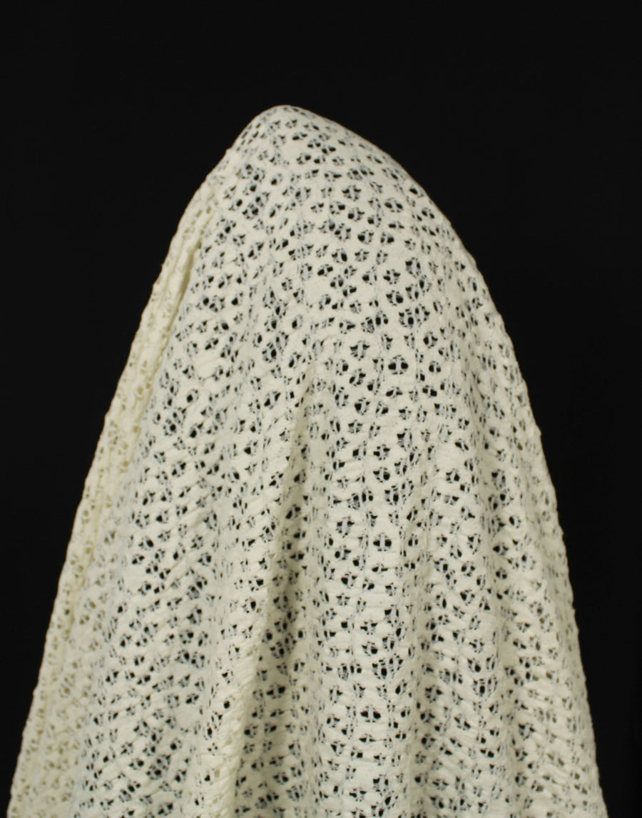 Tissu dévorée bohème - écru