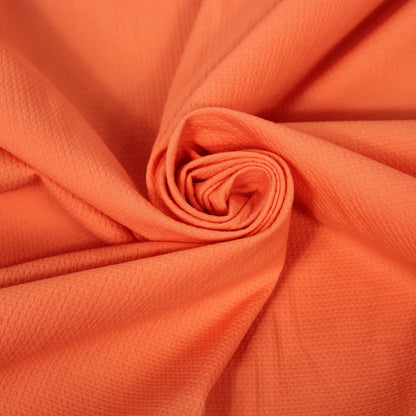Tissu coton gaufré - saumon orangé - photo 1/3 | So Tissus