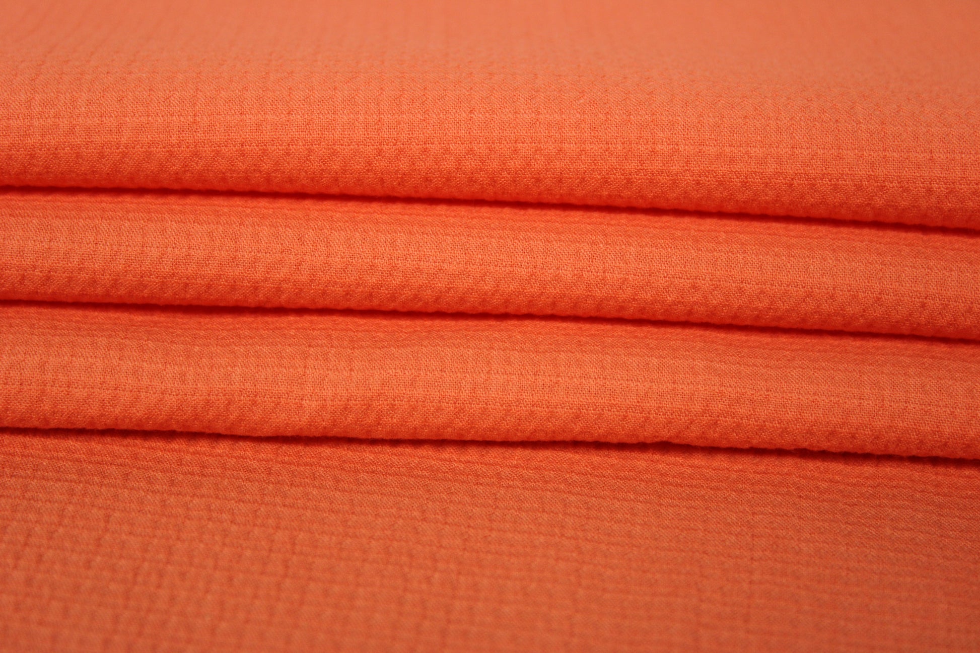 Tissu coton gaufré - saumon orangé - photo 2/3 | So Tissus