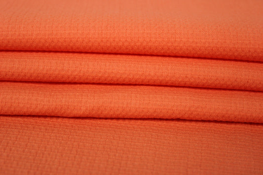 Tissu coton gaufré - saumon orangé - photo 2/3 | So Tissus