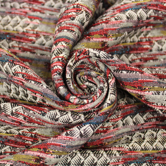 Tissu brocart motif ethnique - multicolore - photo 1/5 | So Tissus