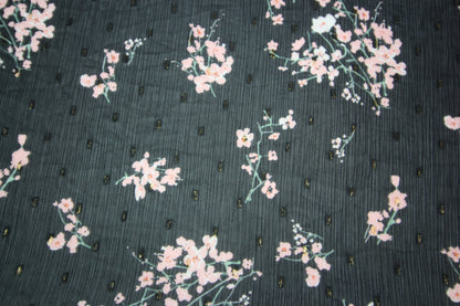 Tissu mousseline crêpe georgette polyester - imprimé fleuri | Bennytex | Mondial Tissus | Cousette | Tissus de rêve | Tissus.net