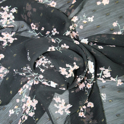 Tissu mousseline crêpe georgette polyester - imprimé fleuri | Bennytex | Mondial Tissus | Cousette | Tissus de rêve | Tissus.net