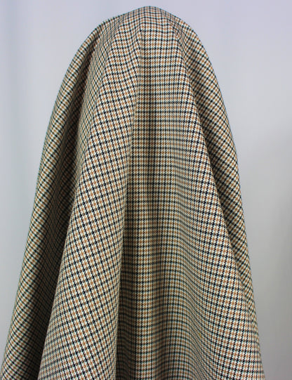 So Tissus - Tissu gabardine coton - imprimé pied de poule - noir blanc et beige | Bennytex | Mondial Tissus | Cousette | Tissus de rêve | Tissus.net