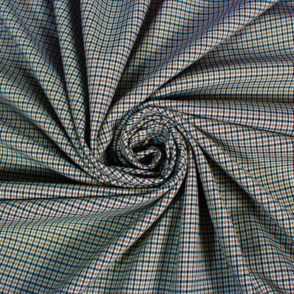 So Tissus - Tissu gabardine coton - imprimé pied de poule - noir blanc et beige | Bennytex | Mondial Tissus | Cousette | Tissus de rêve | Tissus.net