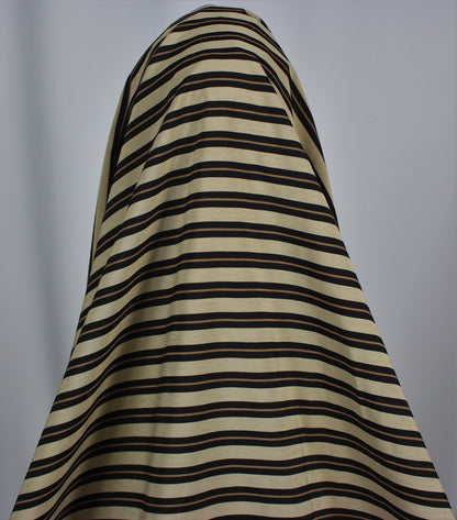 So Tissus - Tissu popeline viscose rayée - ton beige et noir | Bennytex | Mondial Tissus | Cousette | Tissus de rêve | Tissus.net