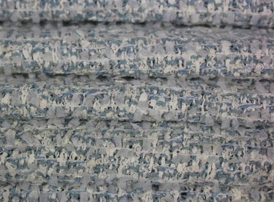 Tissu tweed laine et coton - bleu ciel et blanc | Bennytex | Mondial Tissus | Cousette | Tissus de rêve | Tissus.net
