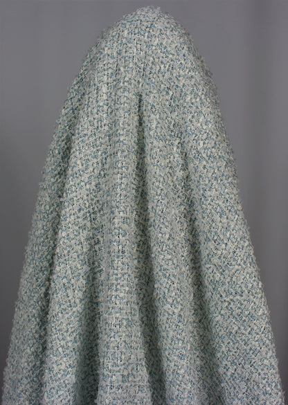 Tissu tweed laine et coton - bleu ciel et blanc | Bennytex | Mondial Tissus | Cousette | Tissus de rêve | Tissus.net