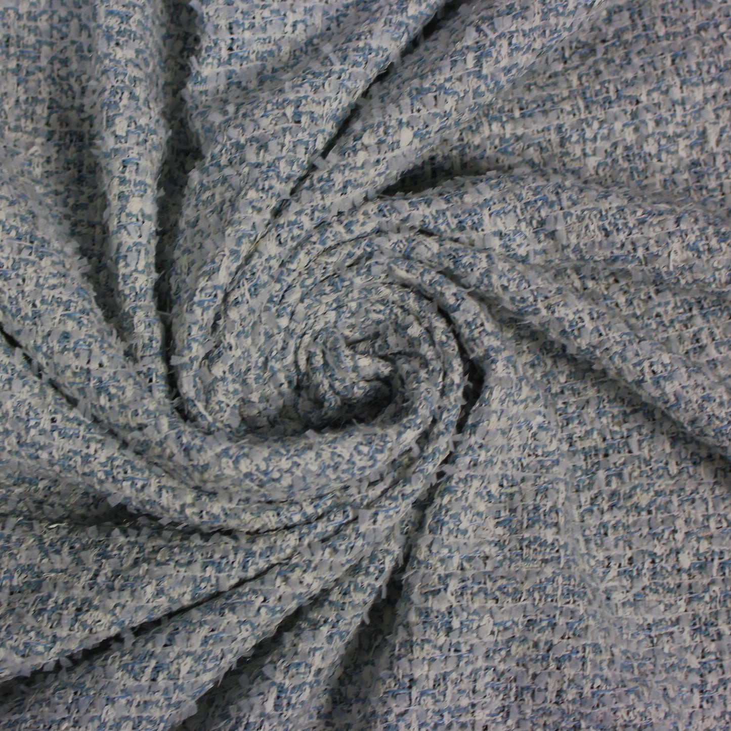 Tissu tweed laine et coton - bleu ciel et blanc | Bennytex | Mondial Tissus | Cousette | Tissus de rêve | Tissus.net