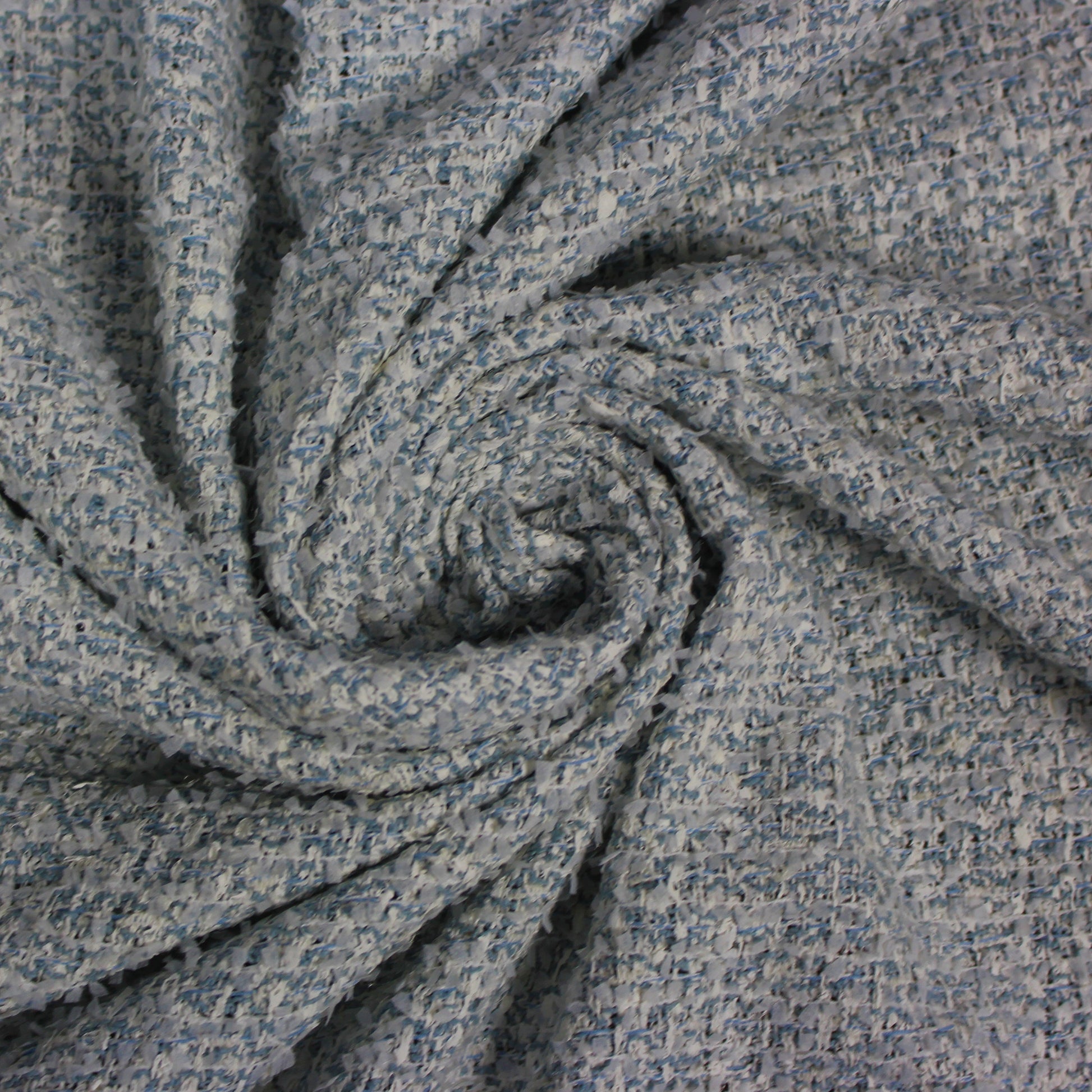Tissu tweed laine et coton - bleu ciel et blanc | Bennytex | Mondial Tissus | Cousette | Tissus de rêve | Tissus.net