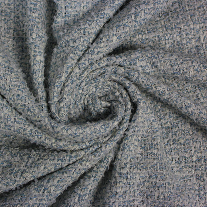 Tissu tweed laine et coton - bleu ciel et blanc | Bennytex | Mondial Tissus | Cousette | Tissus de rêve | Tissus.net