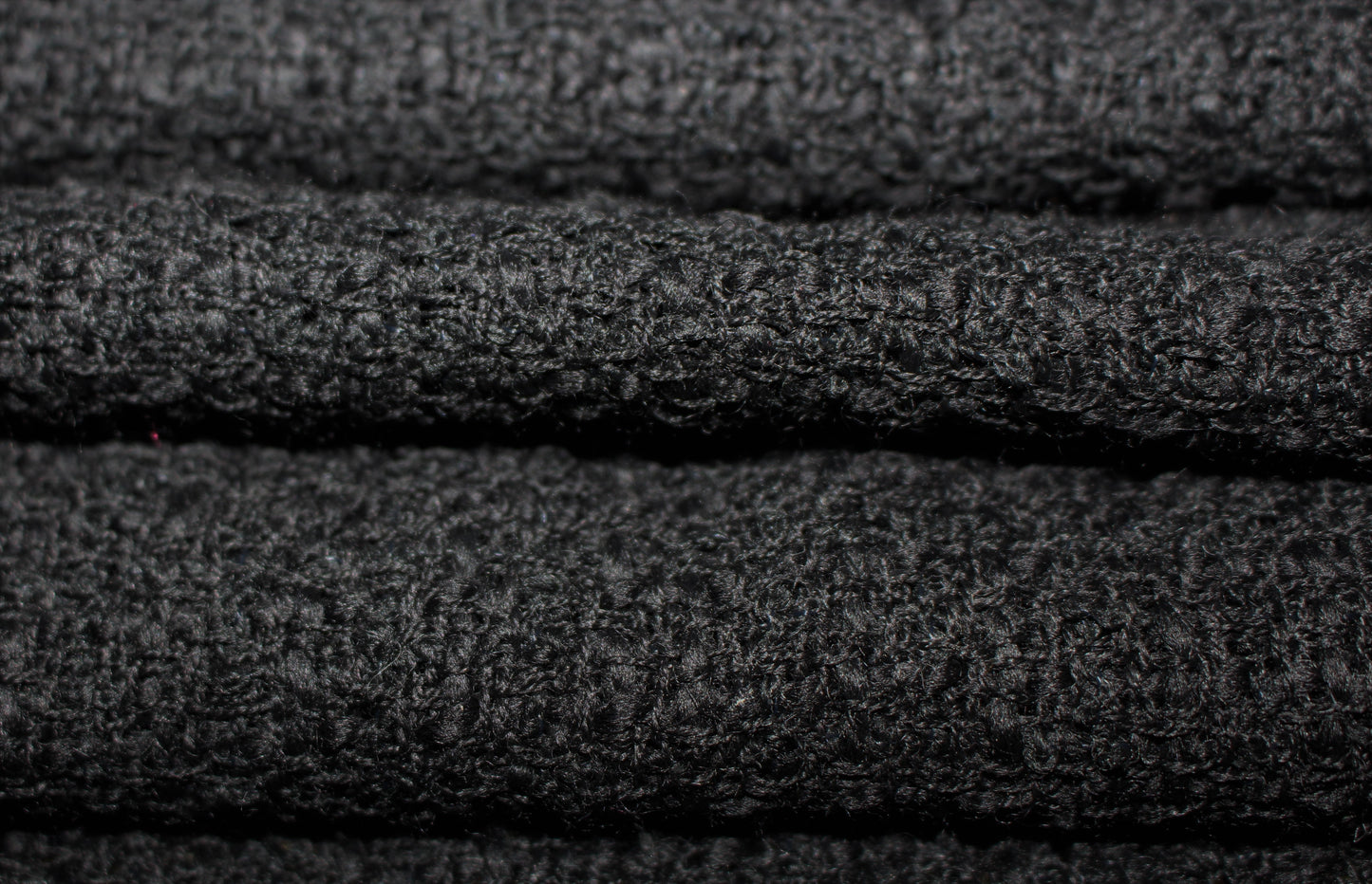 Coupon de 1,9 mètre - tweed de laine - noir - photo 2/4 | So Tissus