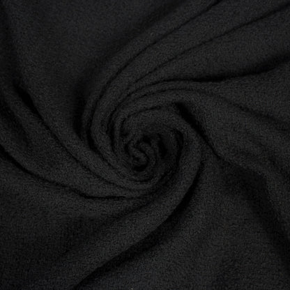 Coupon de 1,9 mètre - tweed de laine - noir - photo 1/4 | So Tissus