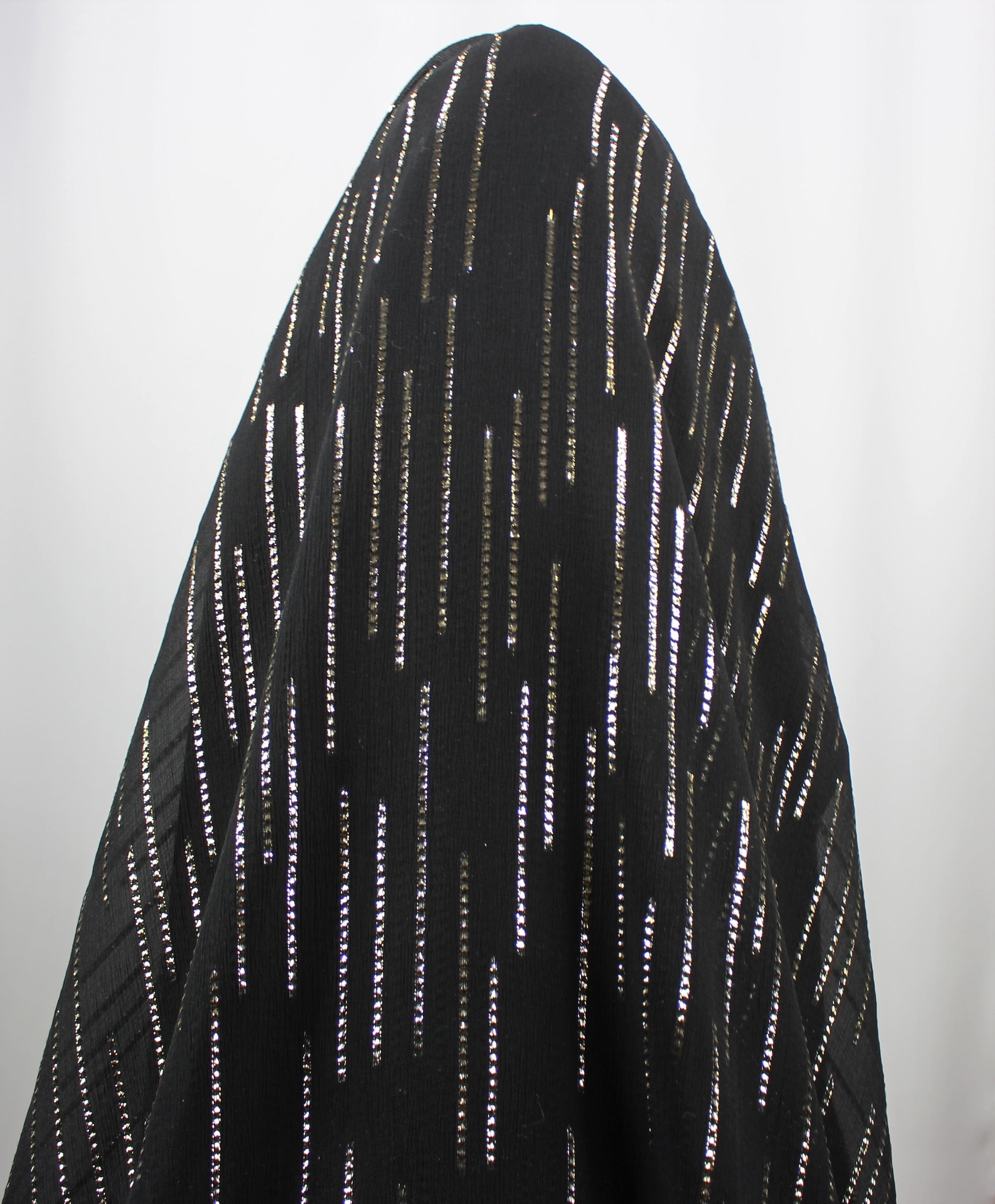 Tissu mousseline de soie - noir et doré - photo 4/4 | So Tissus