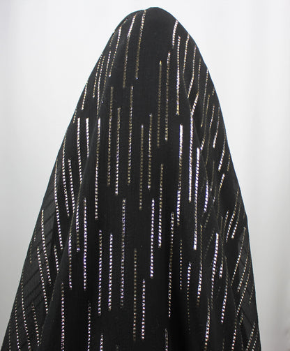 Tissu mousseline de soie - noir et doré - photo 4/4 | So Tissus