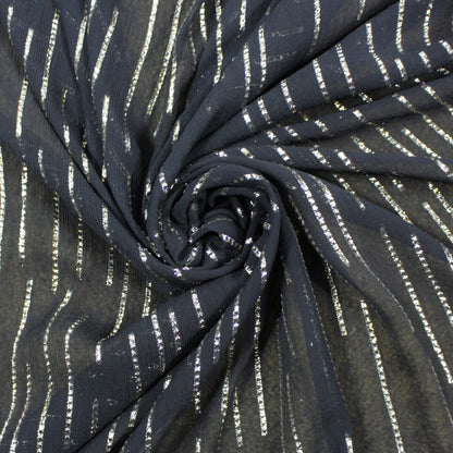 Tissu mousseline de soie - noir et doré - photo 1/4 | So Tissus