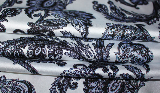 Tissu twill polyester imprimé cachemire - photo 2/4 | So Tissus