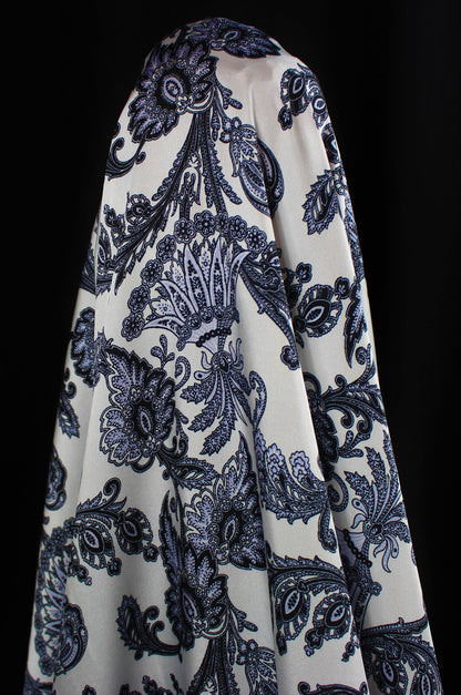 Tissu twill polyester imprimé cachemire - photo 3/4 | So Tissus