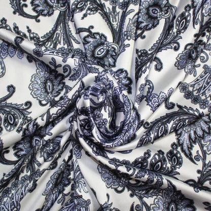 Tissu twill polyester imprimé cachemire - photo 1/4 | So Tissus
