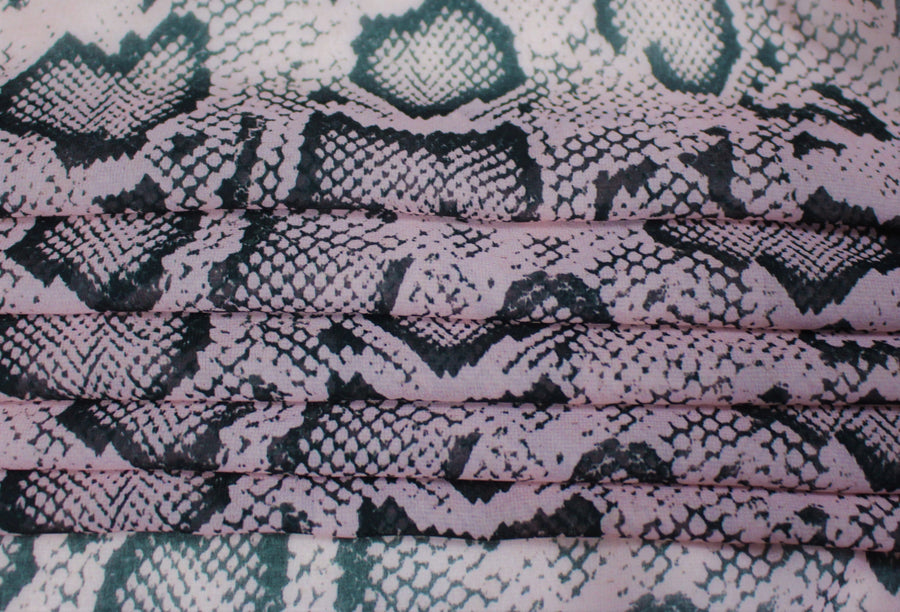 Tissu mousseline polyester - imprimé reptile