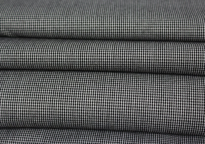 Tissu flanelle polyviscose - micro pied de poule - photo 2/5 | So Tissus