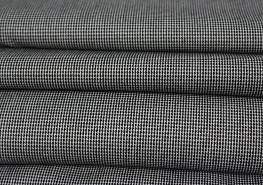 Tissu flanelle polyviscose - micro pied de poule - photo 2/5 | So Tissus