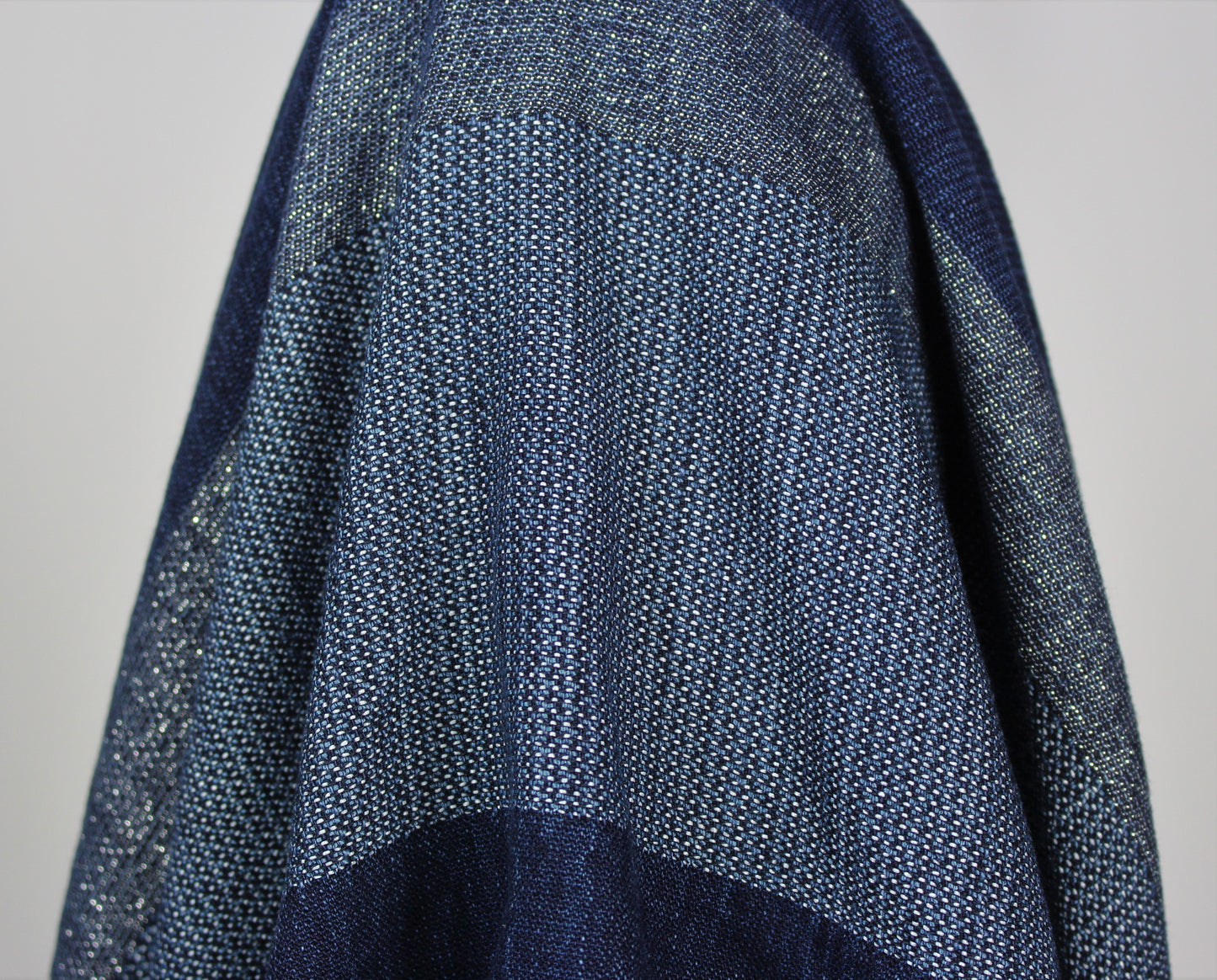 Tissu toile coton et lin - ton bleu jean - photo 4/5 | So Tissus