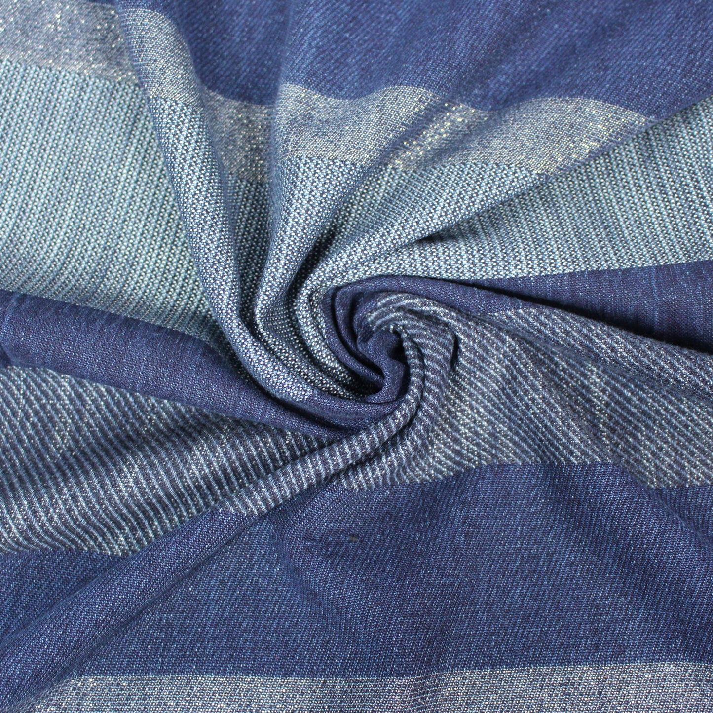 Tissu toile coton et lin - ton bleu jean - photo 1/5 | So Tissus
