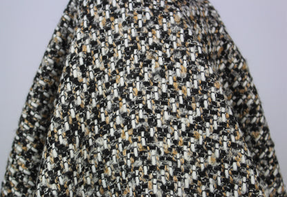 Coupon de 1,5 mètre - tweed de laine - beige noir et blanc - photo 4/5 | So Tissus