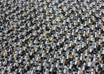Coupon de 1,5 mètre - tweed de laine - beige noir et blanc - photo 5/5 | So Tissus