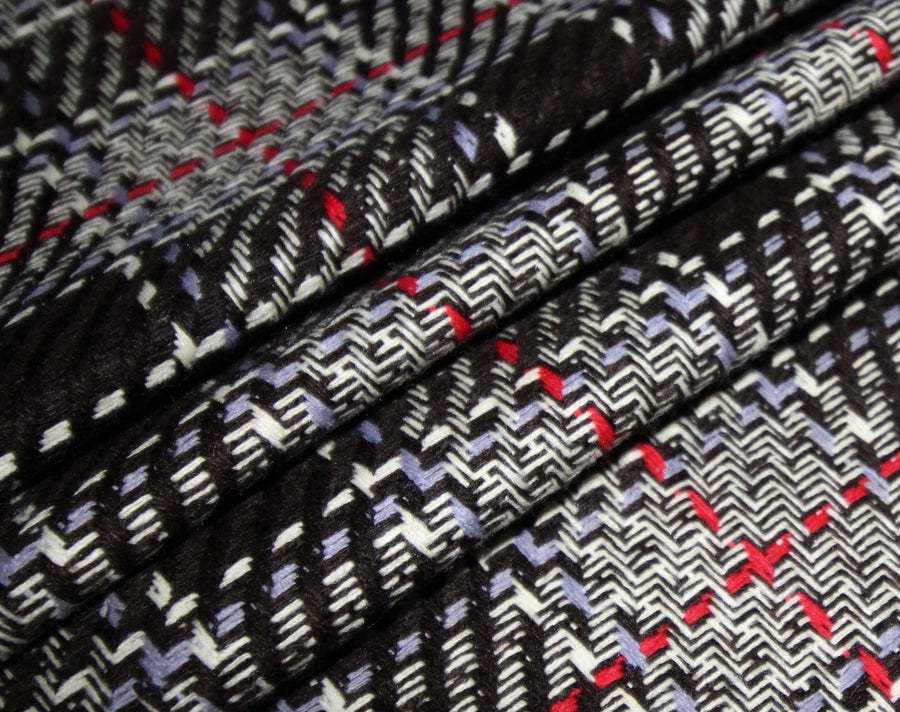 Tissu tweed coton mélangé - à carreaux - ton noir | Bennytex | Mondial Tissus | Cousette | Tissus de rêve | Tissus.net