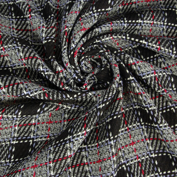 Tissu tweed coton mélangé - à carreaux - ton noir | Bennytex | Mondial Tissus | Cousette | Tissus de rêve | Tissus.net