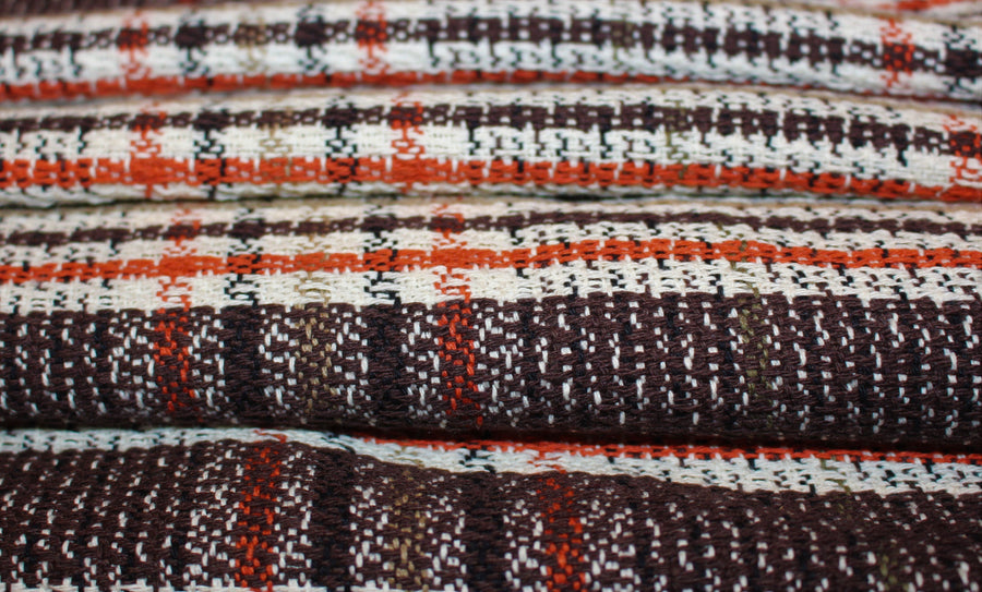 Tissu tweed coton tissé - ton marron | Bennytex | Mondial Tissus | Cousette | Tissus de rêve | Tissus.net