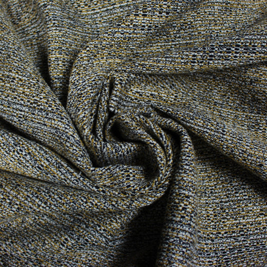Tissu tweed chiné - noir, blanc et beige - photo 1/4 | So Tissus