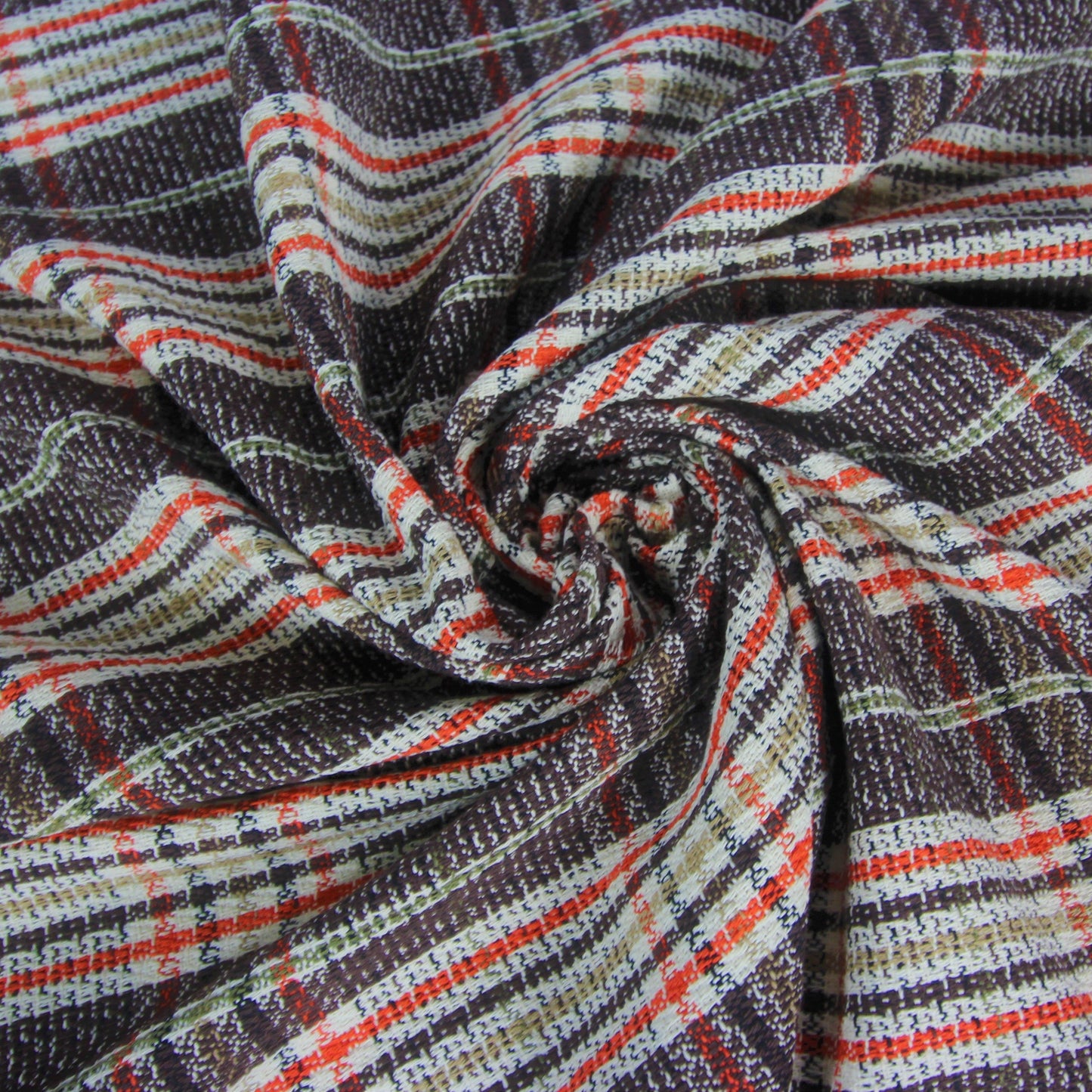 Tissu tweed coton tissé - ton marron | Bennytex | Mondial Tissus | Cousette | Tissus de rêve | Tissus.net