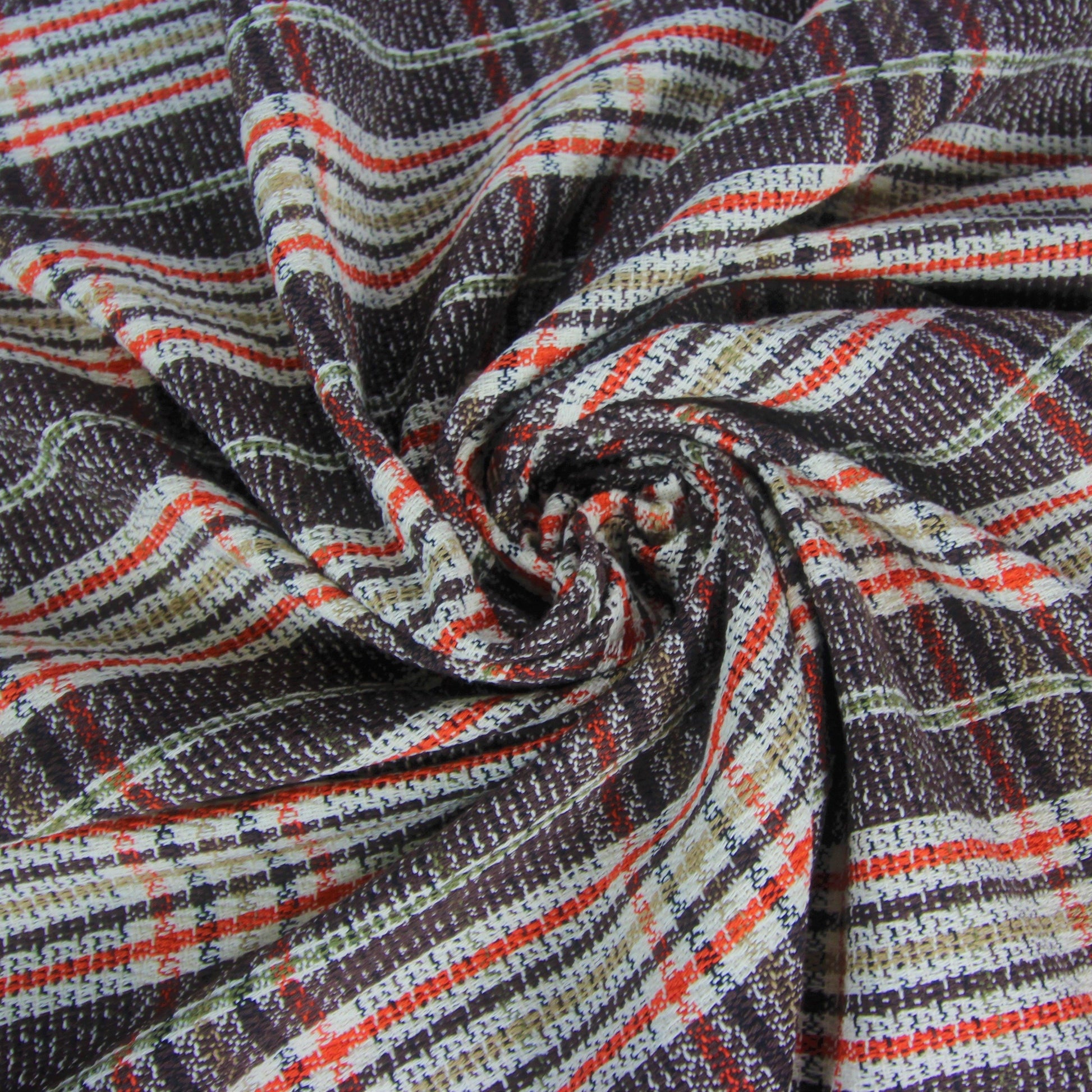 Tissu tweed coton tissé - ton marron | Bennytex | Mondial Tissus | Cousette | Tissus de rêve | Tissus.net