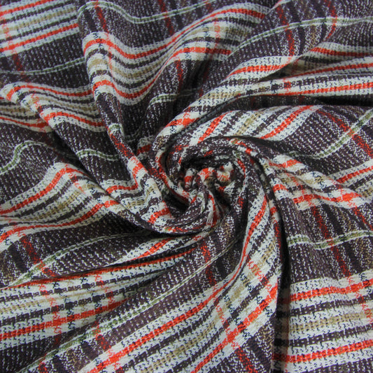 Tissu tweed coton tissé - ton marron | Bennytex | Mondial Tissus | Cousette | Tissus de rêve | Tissus.net