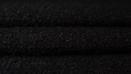 Tissu tweed de laine bouclette noir - à carreaux ton sur ton | Bennytex | Mondial Tissus | Cousette | Tissus de rêve | Tissus.net