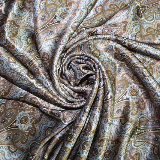 Tissu satin de soie 100% - imprimé cachemire | Bennytex | Mondial Tissus | Cousette | Tissus de rêve | Tissus.net