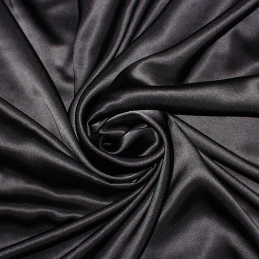 Tissu satin de soie 100% - noir | Bennytex | Mondial Tissus | Cousette | Tissus de rêve | Tissus.net