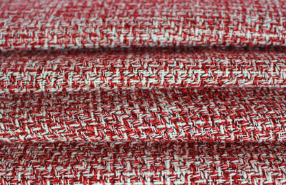 So Tissus | Coupon de 5 mètres - Tweed coton - rouge et blanc | Bennytex | Mondial Tissus | Cousette | Tissus de rêve | Tissus.net
