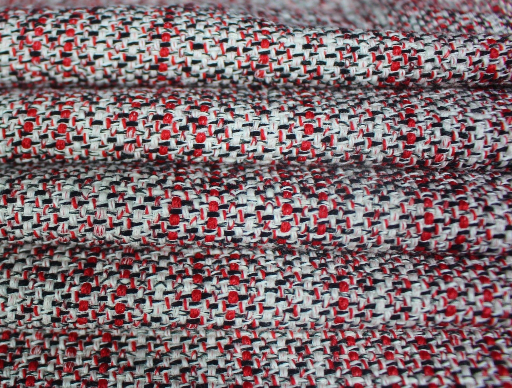 So Tissus - Coupon de 2 mètres - tissu tweed viscose - rouge et blanc | Bennytex | Mondial Tissus | Cousette | Tissus de rêve | Tissus.net