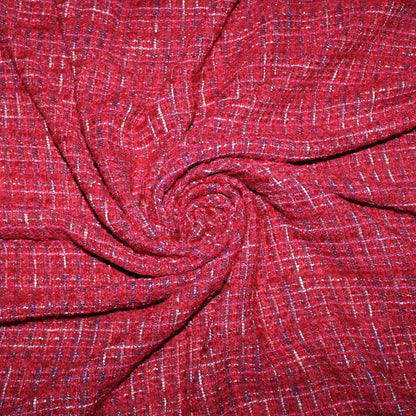 So Tissus - Coupon de 1,5 mètre - tissu tweed acétate - ton rouge et rose  | Bennytex | Mondial Tissus | Cousette | Tissus de rêve | Tissus.net