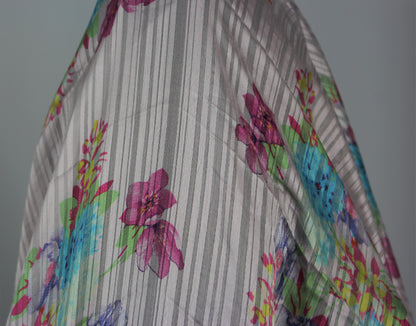 Coupon de 2 mètres - Mousseline polyester - imprimé fleuri - photo 4/5 | So Tissus