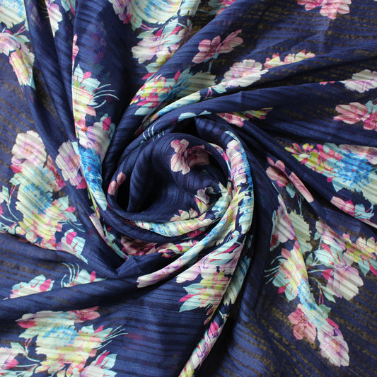 So Tissus | Coupon de 3 mètres - Crêpe georgette polyester - imprimé fleuri| Bennytex | Mondial Tissus | Cousette | Tissus de rêve | Tissus.net
