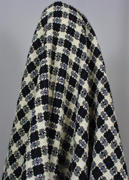 So Tissus | Coupon de 3 mètres - Tweed coton à carreaux - noir et blanc| Bennytex | Mondial Tissus | Cousette | Tissus de rêve | Tissus.net