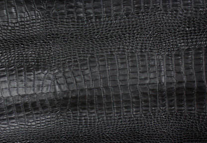 Cuir de vachette - imitation croco - noir | Bennytex | Mondial Tissus | Cousette | Tissus de rêve | Tissus.net
