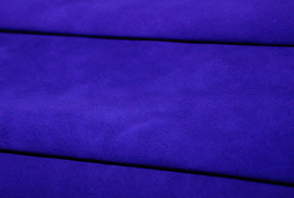 Cuir de veau aspect daim - bleu | So Tissus